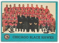 1962-63 Topps card #44 Chicago Blackhawks Team