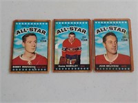 Lot of 3 1966-67 Topps All-Star cards