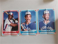 Lot of 3 1985 O-Pee-Chee Baseball Posters