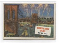 1954 Topps Scoops #76 Brooklyn Bridge Opened