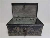 Old Strongbox With Lock And Key