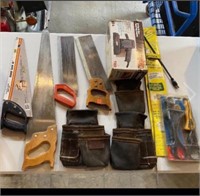 Assorted saws & tools