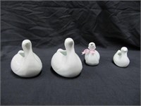 4 Ceramic Birds