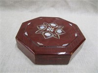 Wood Box with Mother of Pearl Inlay