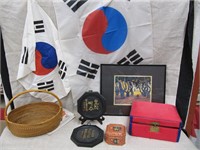 S. Korean Flags, Picture, Jewellery Box