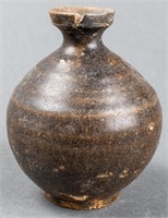 Chinese Brown Glazed Pottery Vase