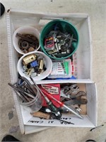 Large lot of hardware, tools, hinges, and more