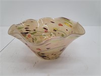Hand Blown Art Glass Bowl