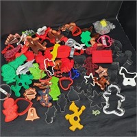Large variety of cookie cutters.