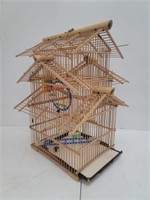 Vintage Bamboo Bird Cage made in Taiwan