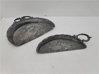 (2) New Amsterdam Silver Co Crumb Trays