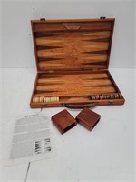 Vintage Solid Wood Backgammon Set
