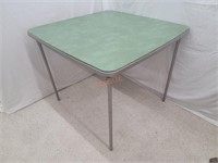 Green Vinyl Samsonite Card Table