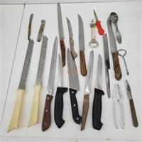 Assorted Vintage Knives & Kitchen Utensils