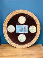 Round leather & hide art - 20"