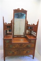 Antique Primitive Dresser 73" to Top Mirror Nice!