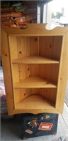 90"h wood corner shelf