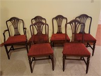 Set of (6) Vintage Mahogany Formal Dining Chairs