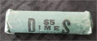 Roll of 50 Silver Dimes from "1964"