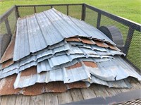 approx 20 sheets 6' x 3' used roofing metal