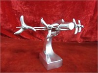 Aluminum desk airplane figure.