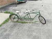 Tandem huffy bicycle.