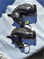 Cast Iron Horse Heads w/ Hitching Ring