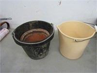 Rubber pail and other.