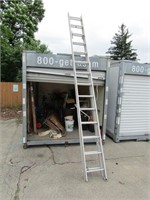 Aluminum extension ladder.
