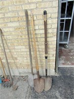 Long handle shovel.