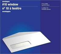 5 CASES OF 500 (2500 TTL) #10 WINDOW ENVELOPES