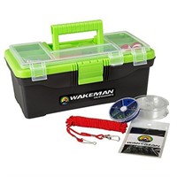 New Wakeman Fishing Single Tray Tackle-Box 55 Pc T