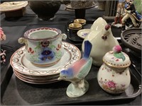 Chinese Porcelain, Chicken, Plates.