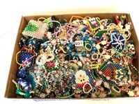 VINTAGE HAND MADE ORNAMENTS-BOX FULL