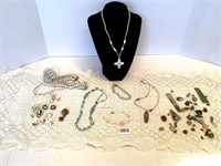 ASSORTED JEWELRY-(STAND NOT INCL).-STONES-ETC.