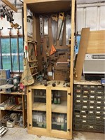Custom Built Wood Tool & Work Cabinet - tools &