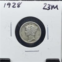 1928 MERCURY SILVER DIME