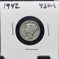 1942 MERCURY SILVER DIME