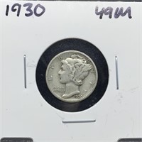 1930 MERCURY SILVER DIME