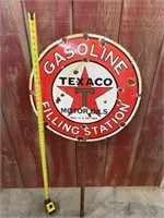 Texaco Gasoline Filing Station sign
