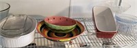 GROUP LOT- COOKIE JAR, BAKEWARE, DISHES