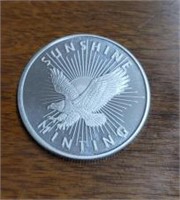 One Ounce Silver Round: Sunshine Mint #7