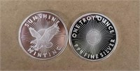 (2) One Ounce Silver Rounds: Sunshine Mint #7