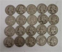 (20) U.S. 1940's Washington Quarters