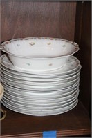12 Plates And Bowl