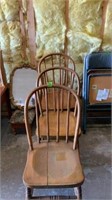 (3) wooden chairs