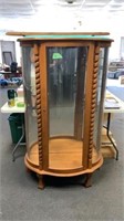 32”x12”x57” curved glass cabinet