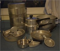 Large Lot of Vintage Aluminum Cookware & Canisters
