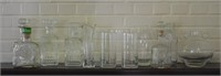 Large Lot of Clear Glassware & Decor