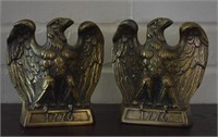 Pair of 1968 Americana Eagle Brass Bookends